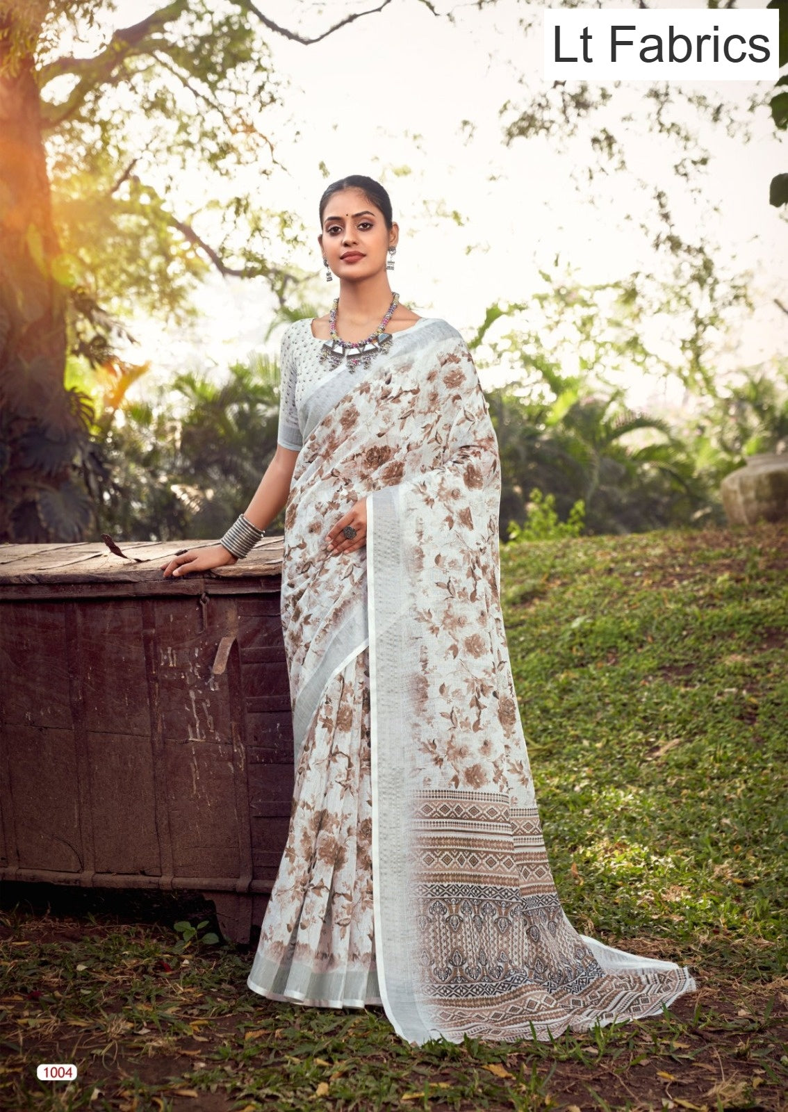 Vidhya Vol 2 Lt Fabrics Linen Cotton Sarees Supplier Ahmedabad