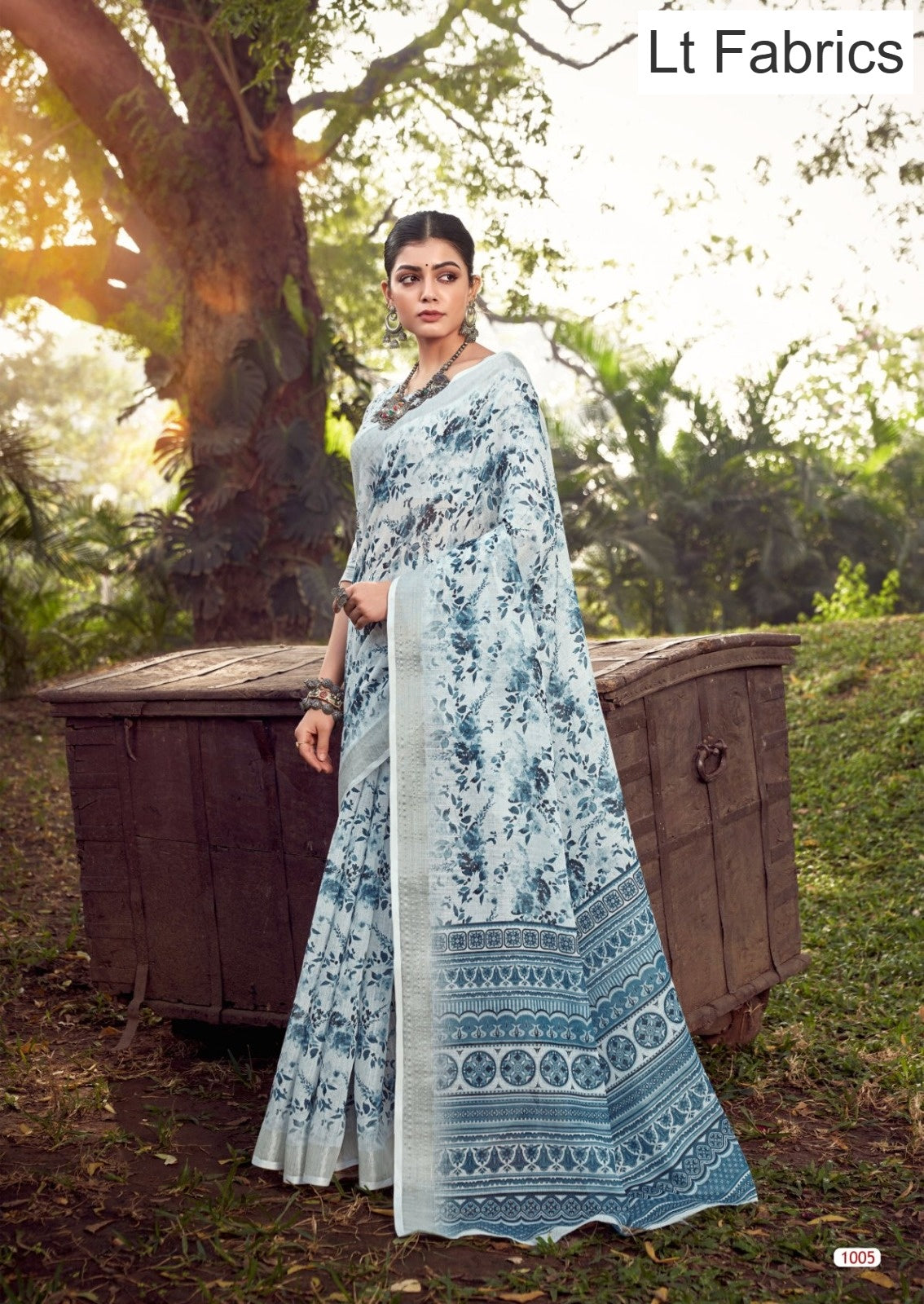 Vidhya Vol 2 Lt Fabrics Linen Cotton Sarees Supplier Ahmedabad