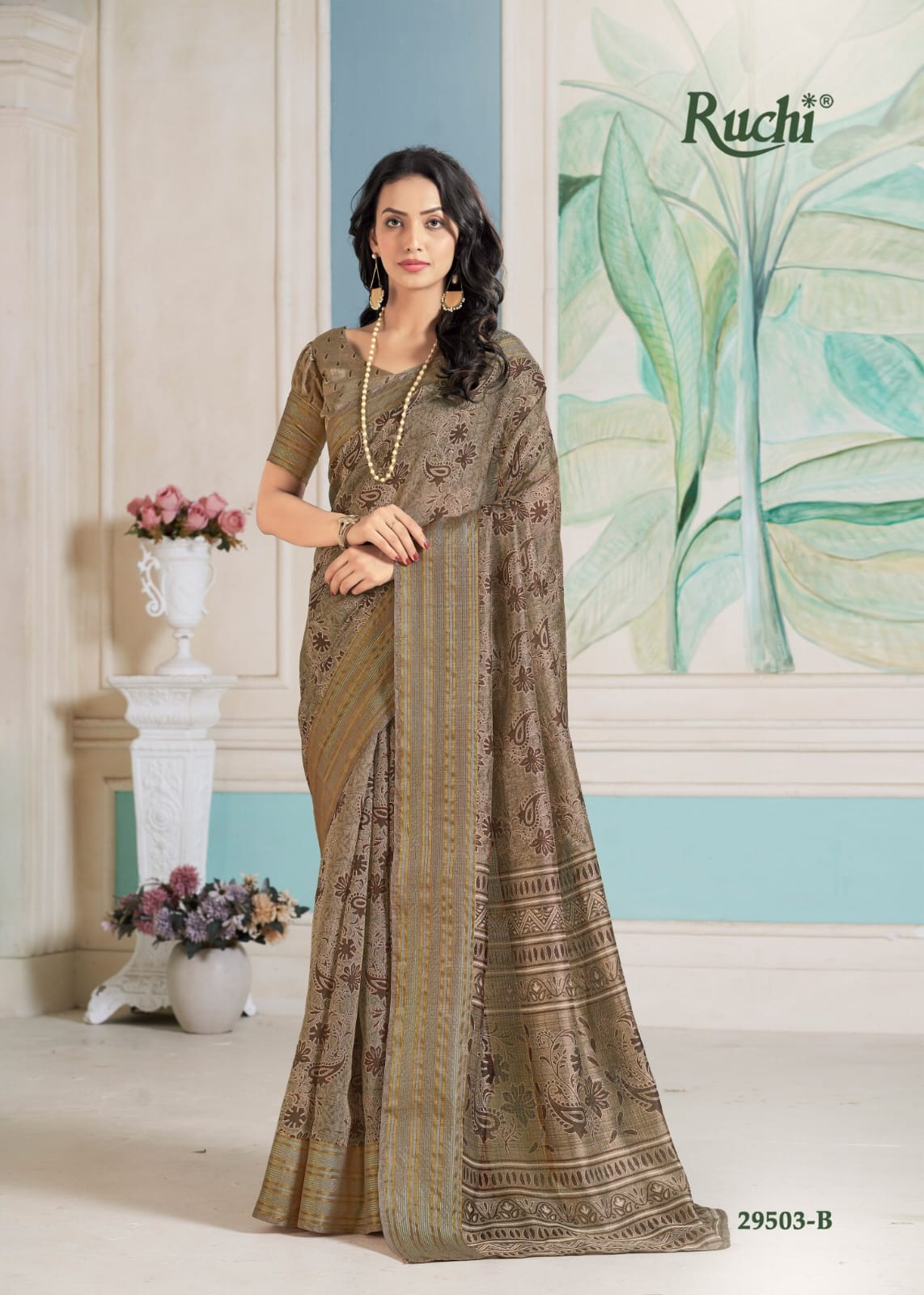 Vidhya Vol 2 Ruchi Soft Linen Sarees Supplier India