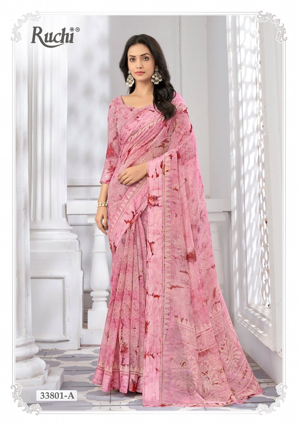 Vidhya Vol 3 Ruchi Soft Linen Sarees Supplier Gujarat