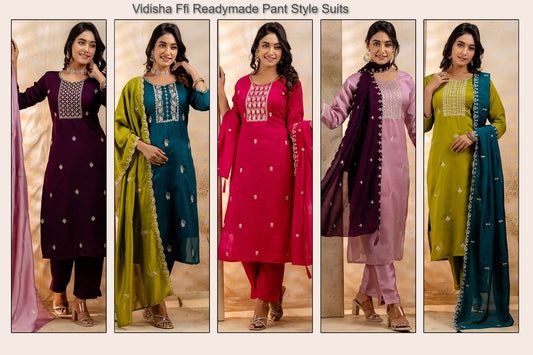 Vidisha Ffi Vichitra Readymade Pant Style Suits Exporter Gujarat