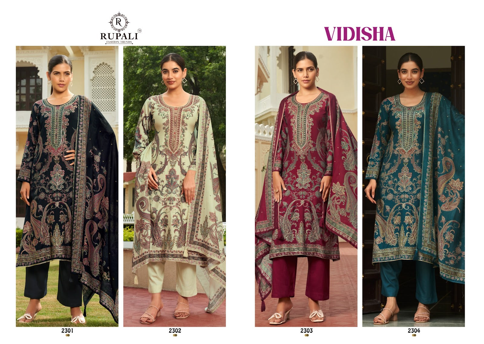 Vidisha Rupali Pure Viscose Pant Style Suits Wholesaler India