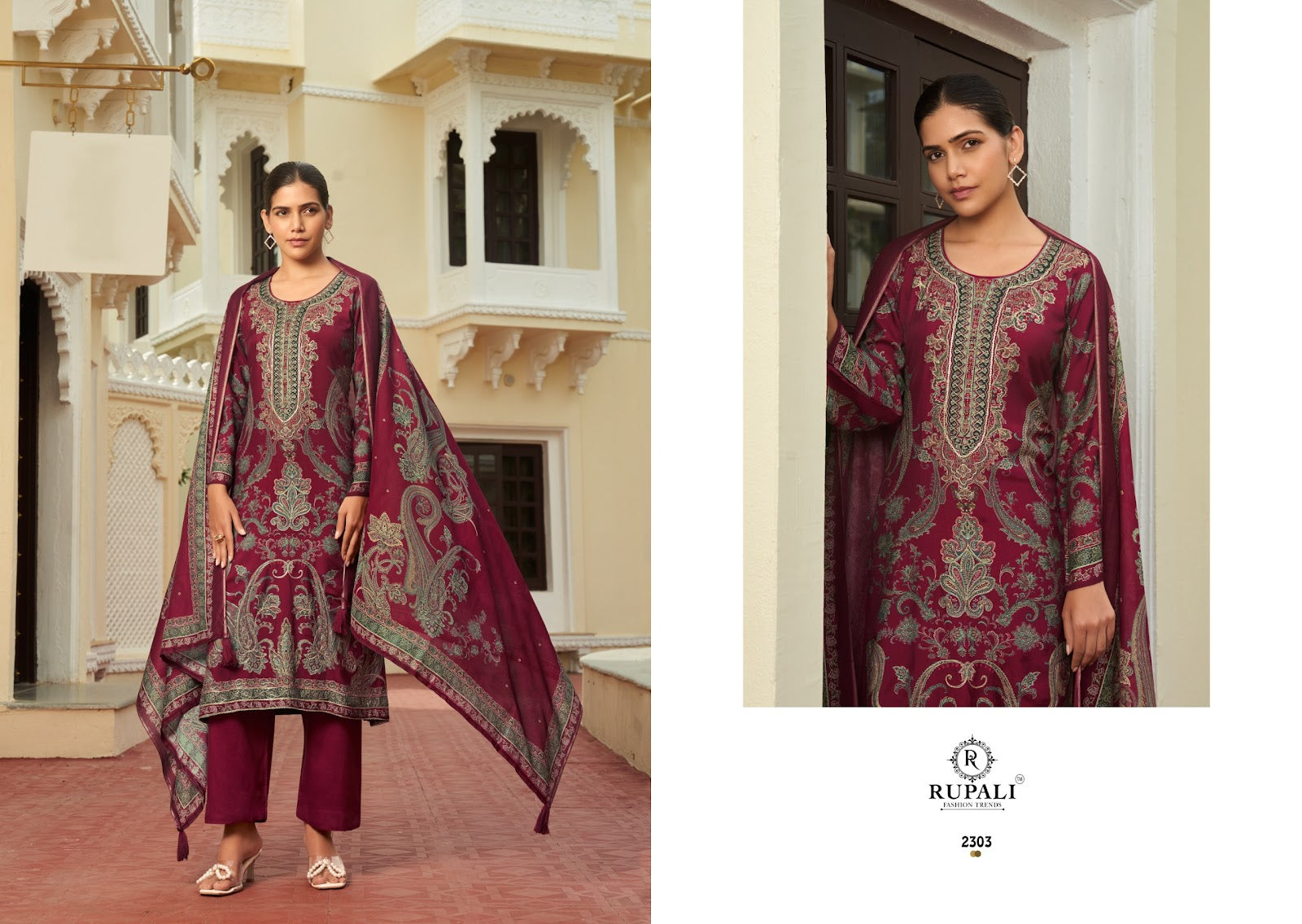 Vidisha Rupali Pure Viscose Pant Style Suits Wholesaler India