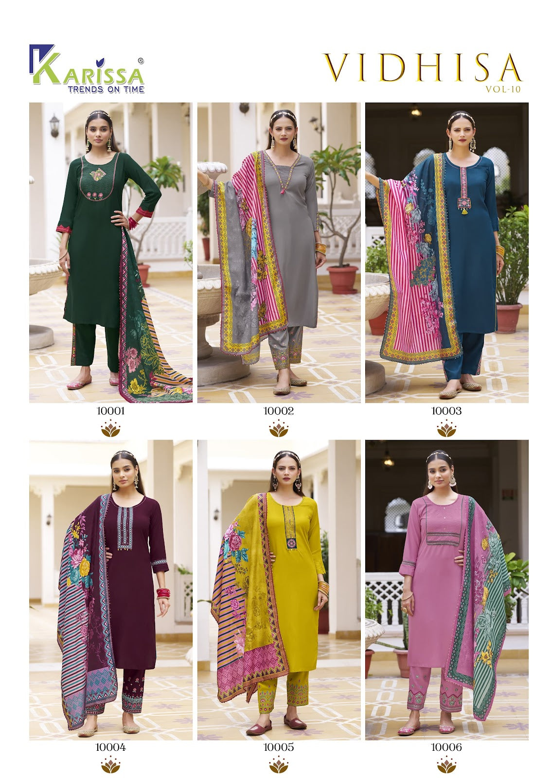 Vidisha Vol 10 Karissa Liva Rayon Readymade Pant Style Suits Wholesaler Gujarat