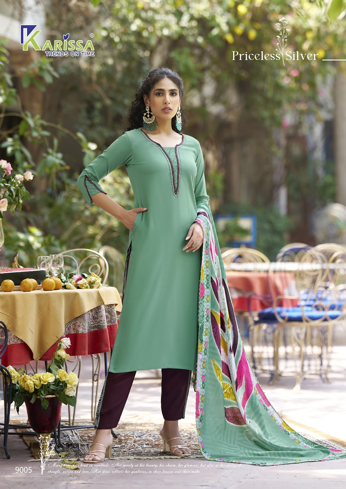 Vidisha Vol 9 Karissa Liva Rayon Readymade Pant Style Suits Supplier Gujarat