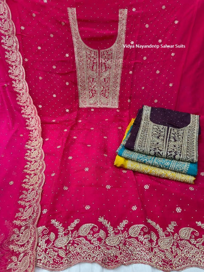 Vidya Nayandeep Organza Salwar Suits Wholesale Price