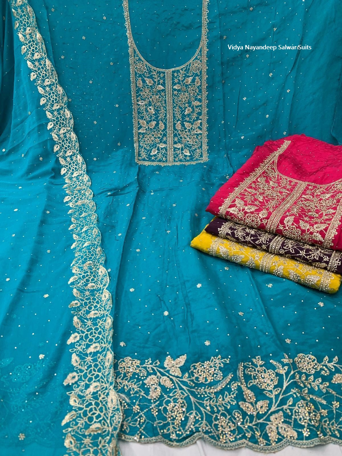Vidya Nayandeep Organza Salwar Suits Wholesale Price