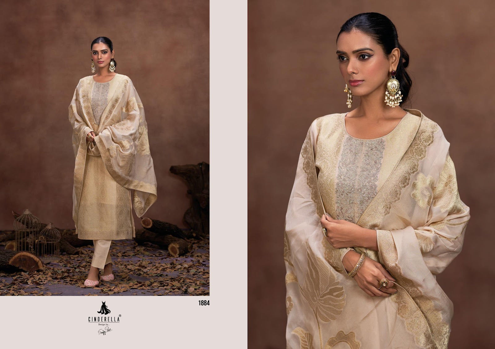 Vienna Cinderella Pure Organza Pant Style Suits Wholesaler Gujarat