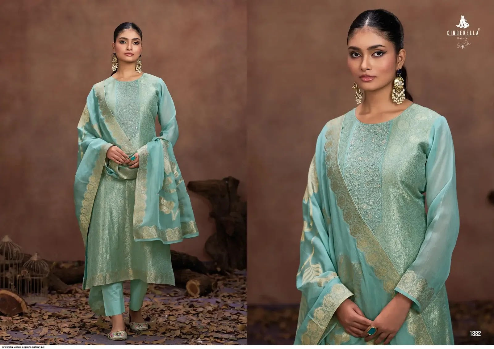 Vienna Cinderella Pure Organza Pant Style Suits Wholesaler Gujarat