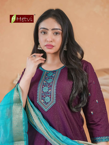 Viha Hetvi Roman Readymade Pant Style Suits Supplier Gujarat