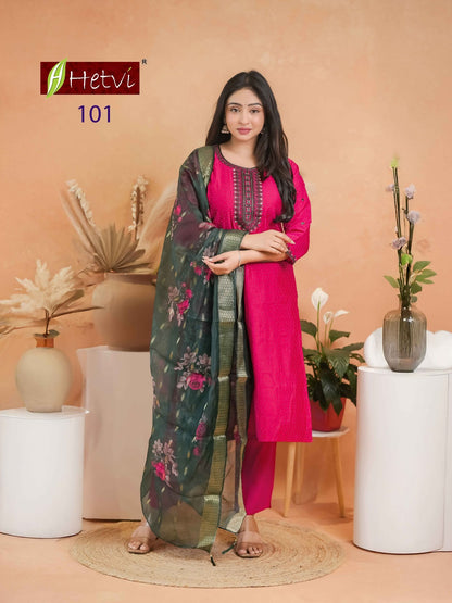 Viha Hetvi Roman Readymade Pant Style Suits Supplier Gujarat