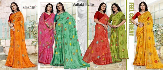 Vihaa Vallabhi Lite Georgette Sarees Wholesaler India