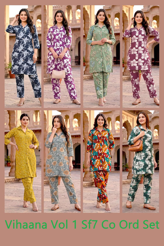 Vihaana Vol 1 Sf7 Reyon Co Ord Set Manufacturer Gujarat