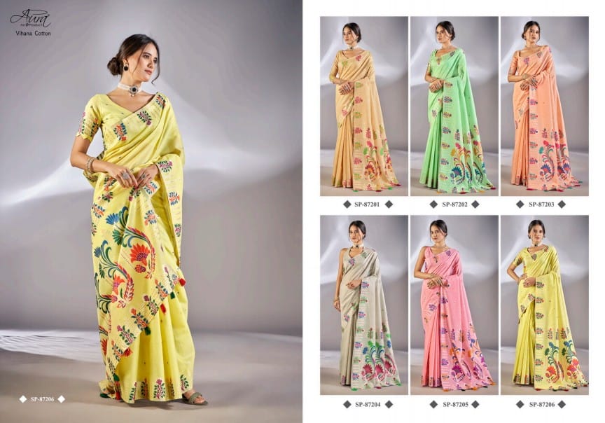 Vihana Cotton Aura Sarees