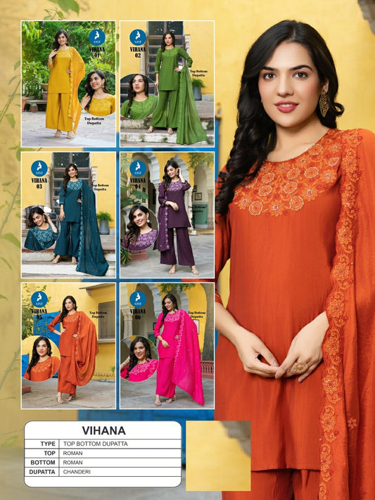 Vihana Kaya Roman Readymade Suits Exporter