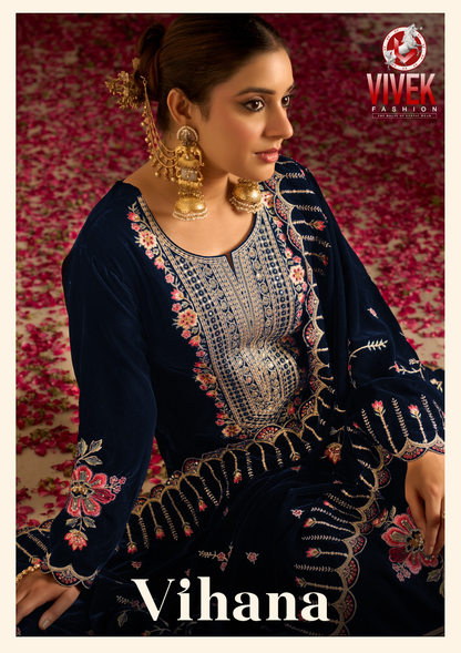 Vihana Vivek Velvet Suits Exporter Ahmedabad