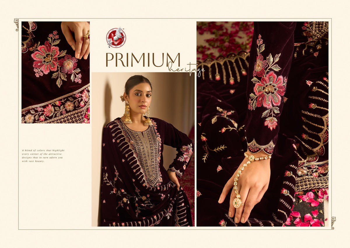 Vihana Vivek Velvet Suits Exporter Ahmedabad