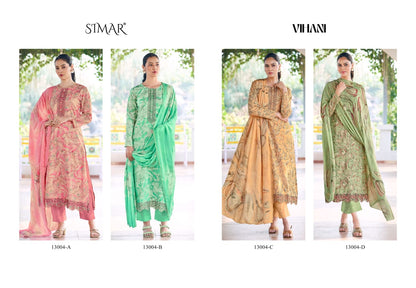Vihani 13004 Simar Lawn Cotton Karachi Salwar Suits Wholesaler