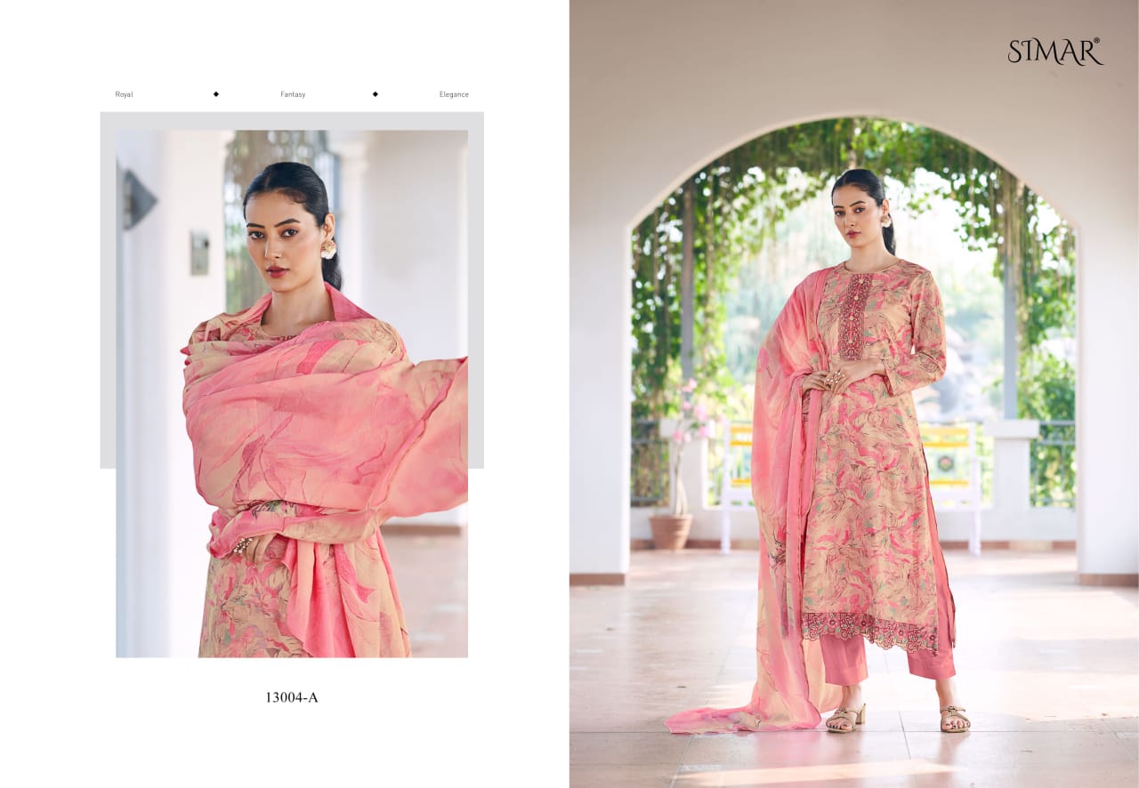 Vihani 13004 Simar Lawn Cotton Karachi Salwar Suits Wholesaler