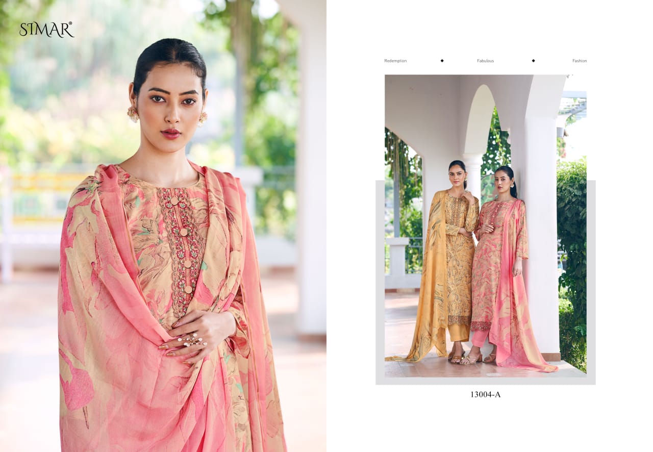 Vihani 13004 Simar Lawn Cotton Karachi Salwar Suits Wholesaler