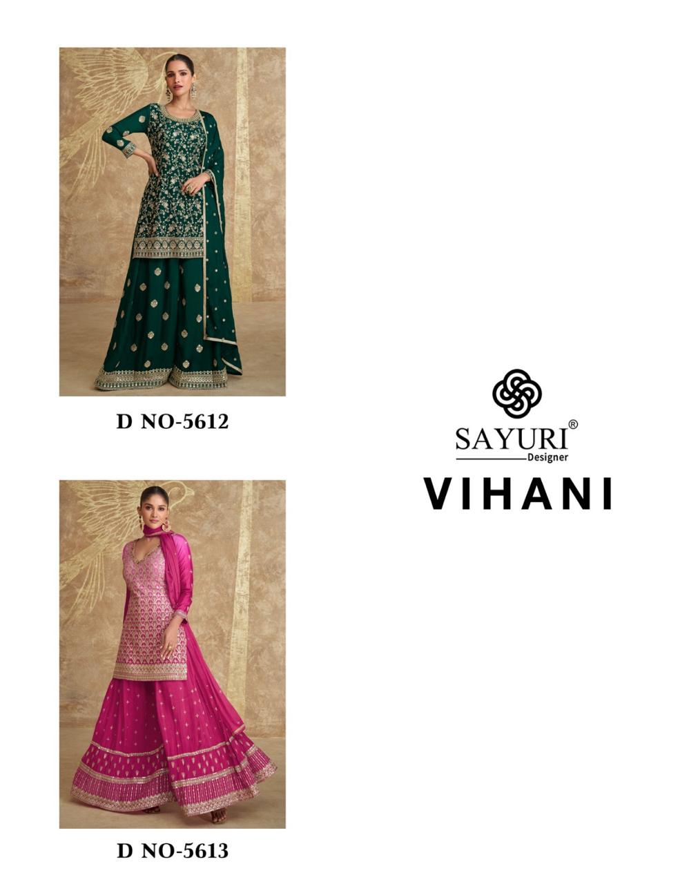 Vihani Sayuri Chinon Silk Readymade Suits Exporter India