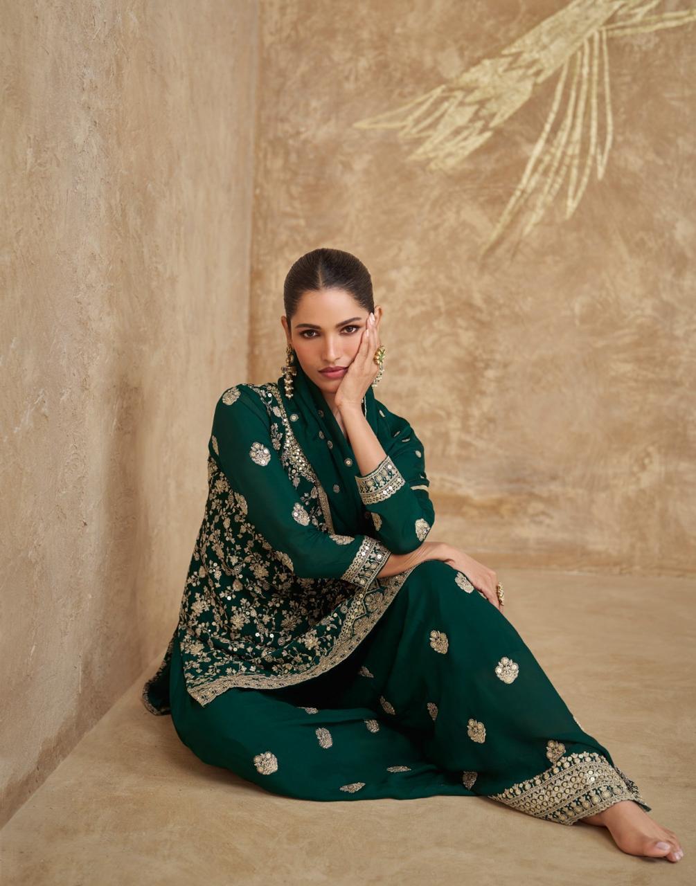 Vihani Sayuri Chinon Silk Readymade Suits Exporter India