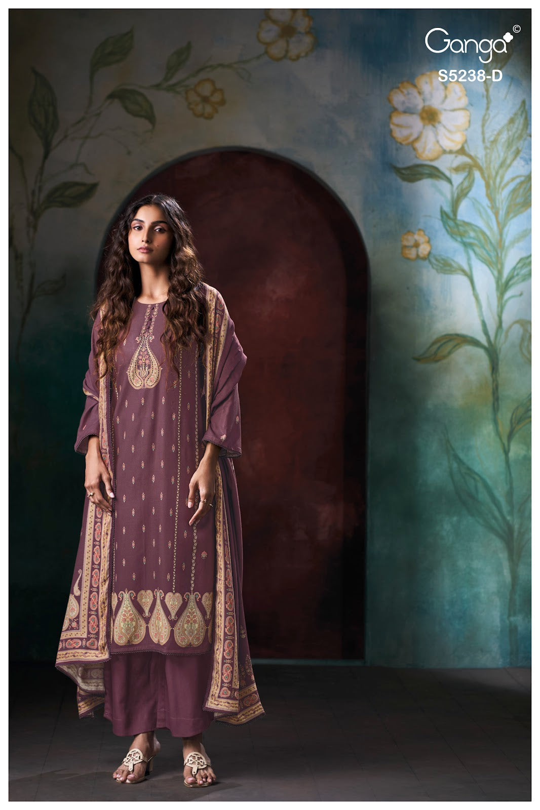 Vihasa S5238 Ganga Wool Pashmina Suits Wholesale Rate