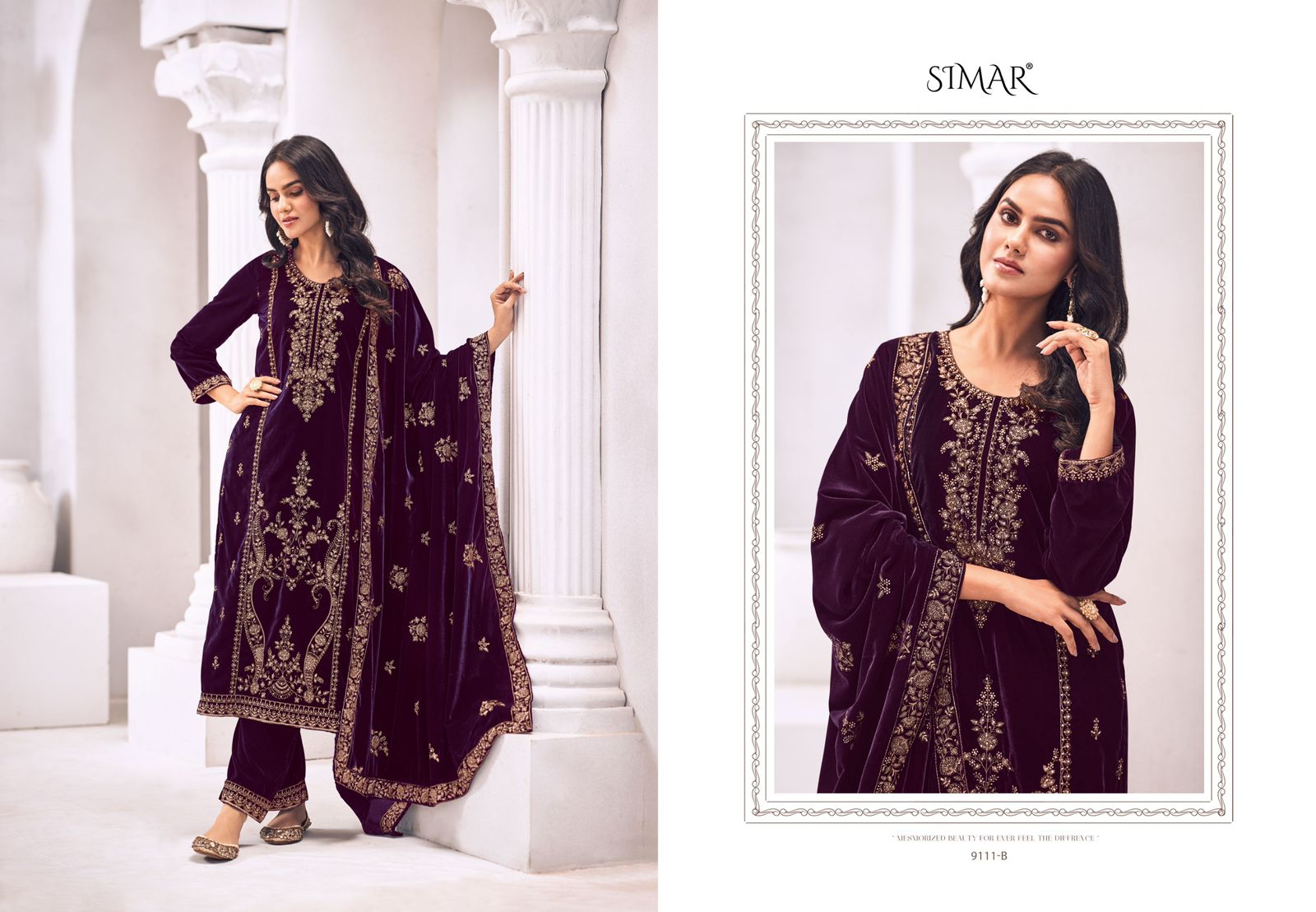 Vilora Simar Velvet Suits Manufacturer India