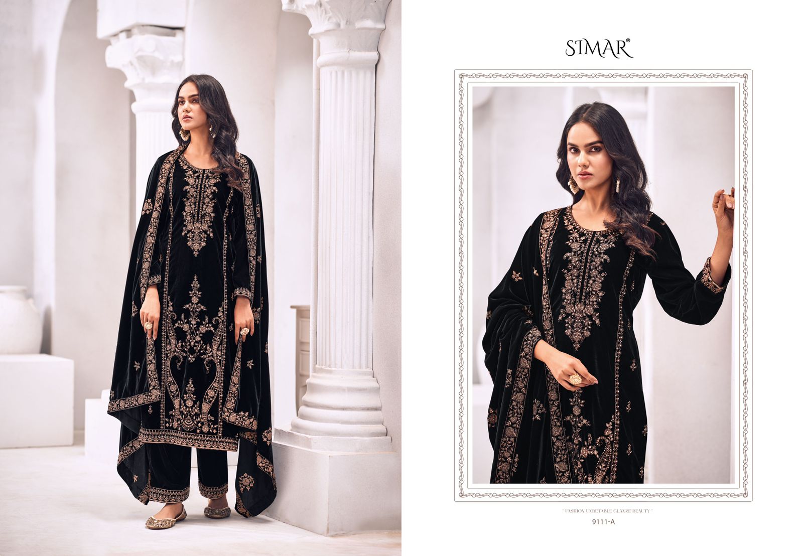 Vilora Simar Velvet Suits Manufacturer India