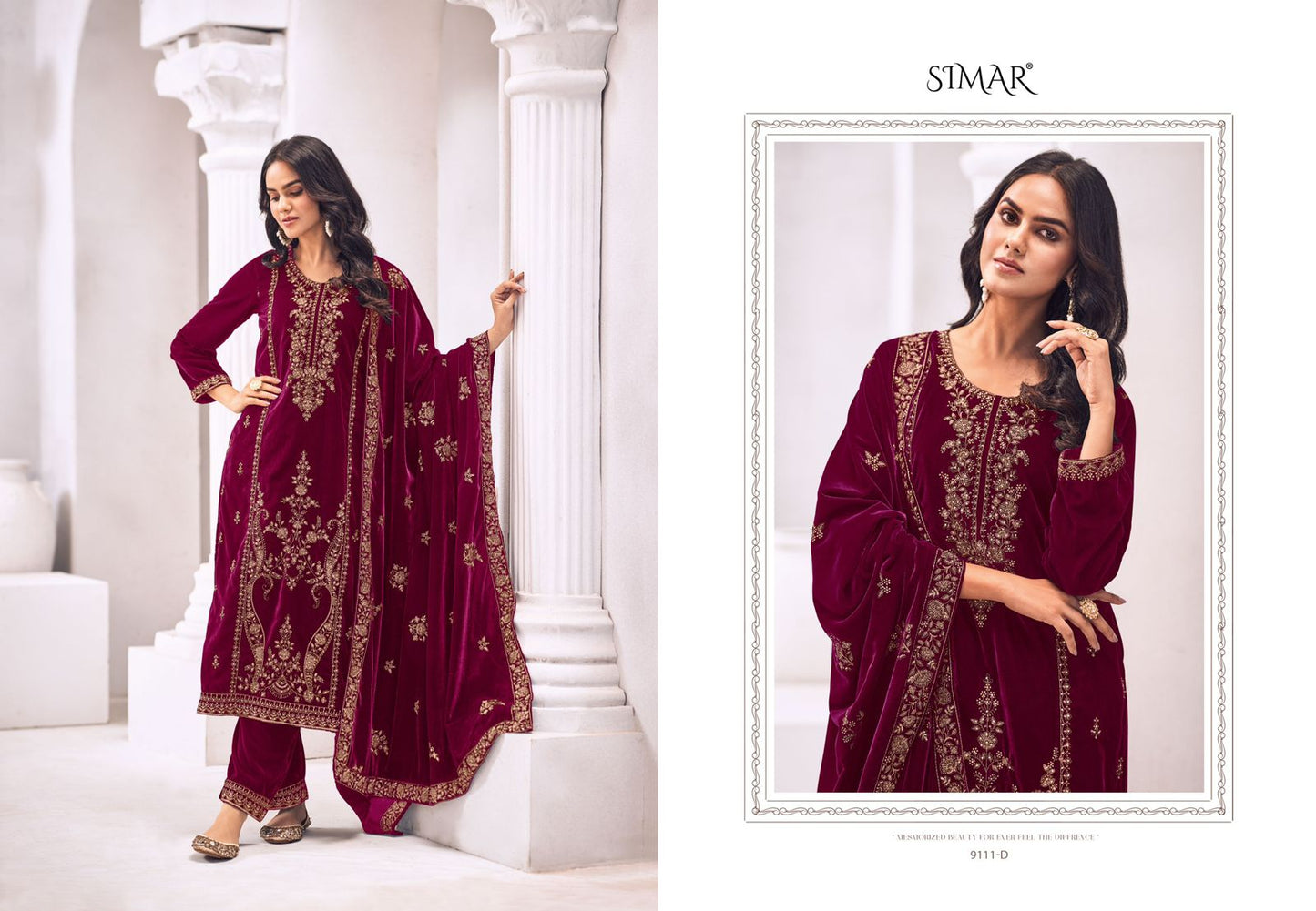 Vilora Simar Velvet Suits Manufacturer India