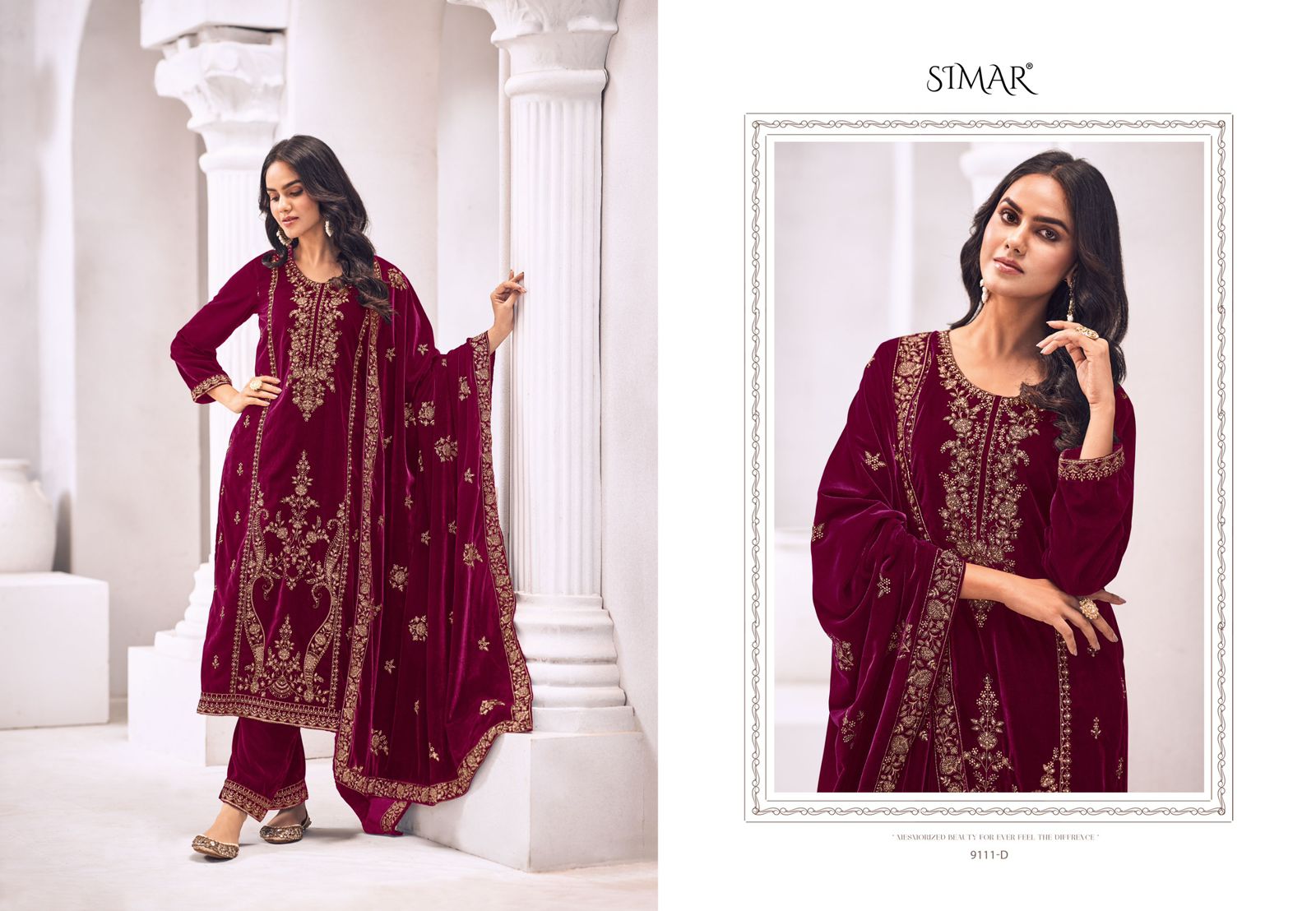 Vilora Simar Velvet Suits Manufacturer India