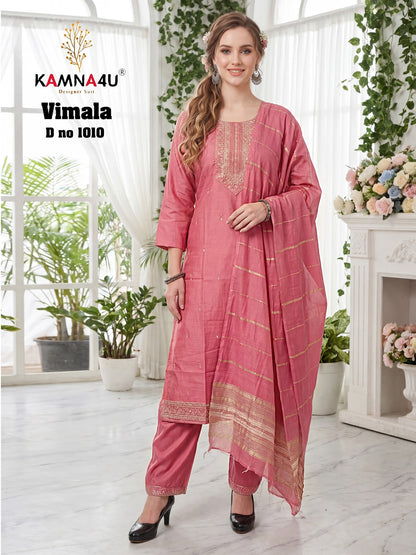 Vimala Kamna4U Vertican Readymade Pant Style Suits Wholesale