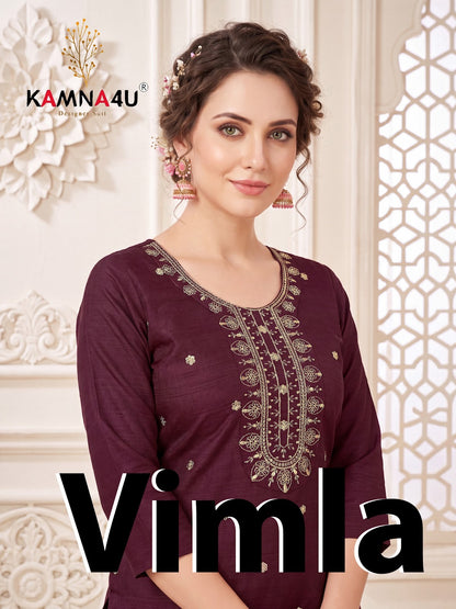 Vimla Kamna4U Vertican Readymade Pant Style Suits Manufacturer India