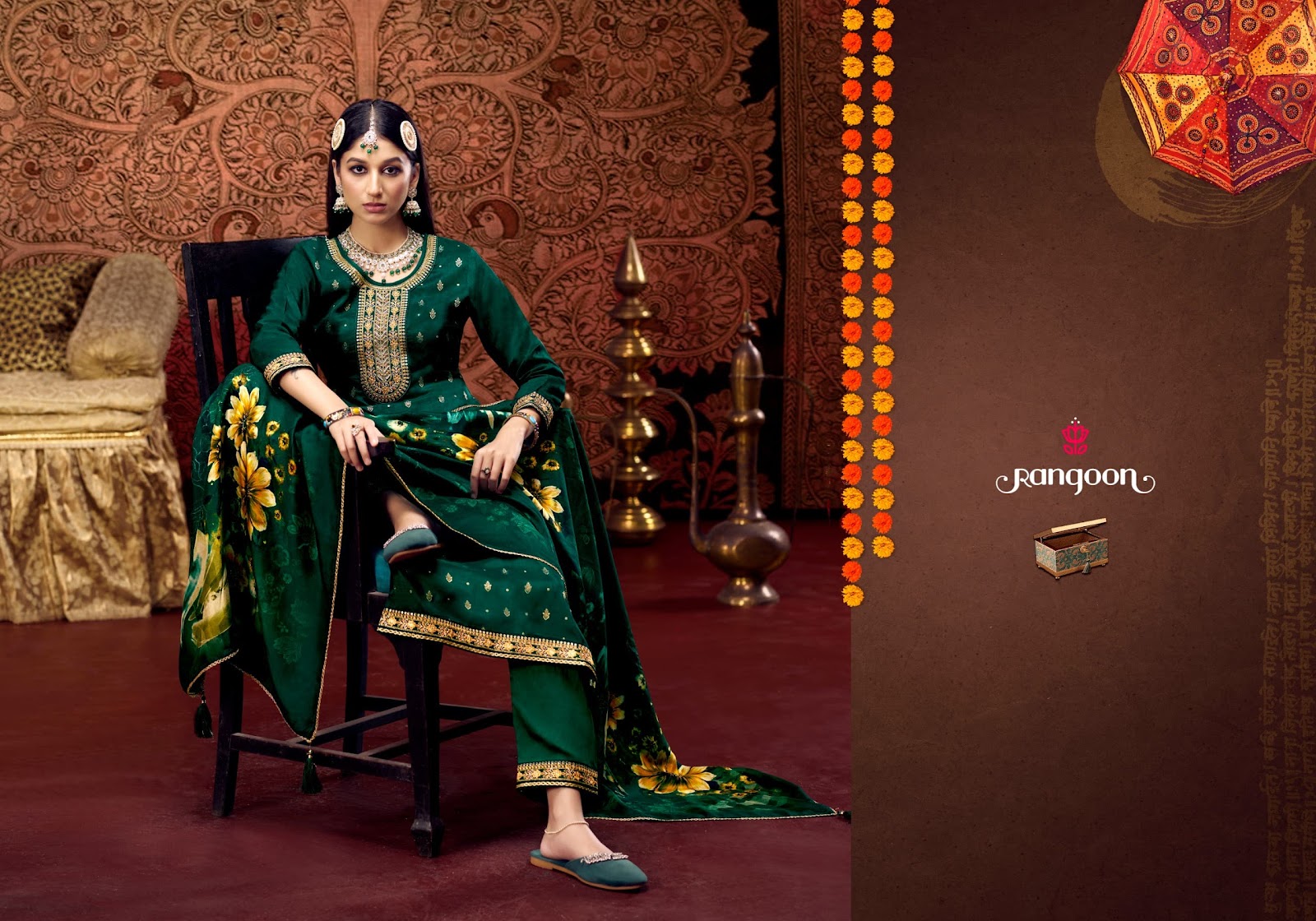 Vimla Rangoon Dola Jacquard Readymade Pant Style Suits Wholesaler India