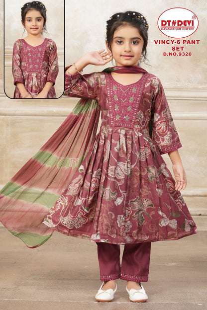 Vincy 6 Dn 9320 Dt Devi Berlin Girls Readymade Pant Suits Wholesaler