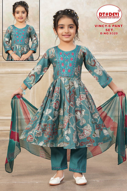 Vincy 6 Dn 9320 Dt Devi Berlin Girls Readymade Pant Suits Wholesaler