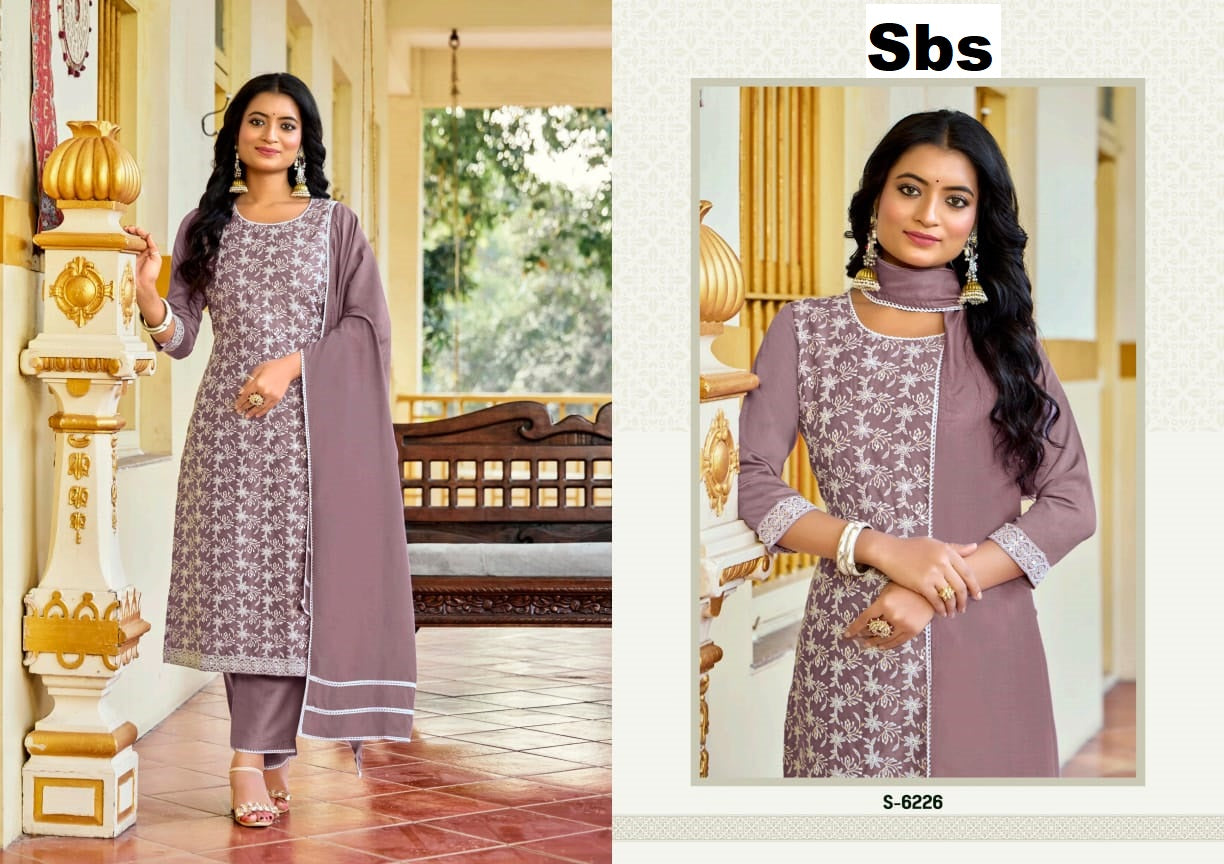 Vinisha Sbs Chinon Readymade Pant Style Suits Wholesaler Gujarat