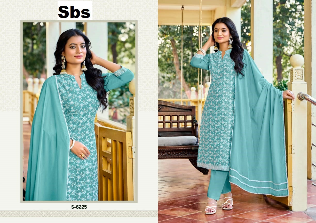 Vinisha Sbs Chinon Readymade Pant Style Suits Wholesaler Gujarat