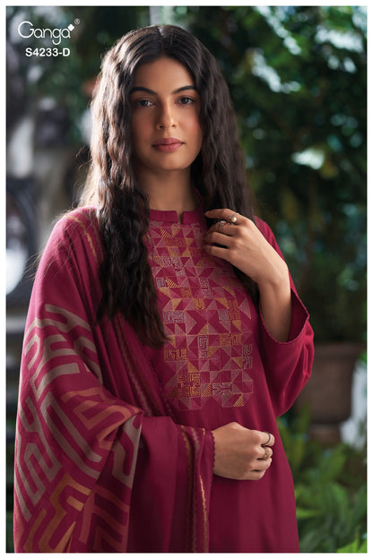 Vinishka 4233 Ganga Pashmina Suits Wholesaler Ahmedabad