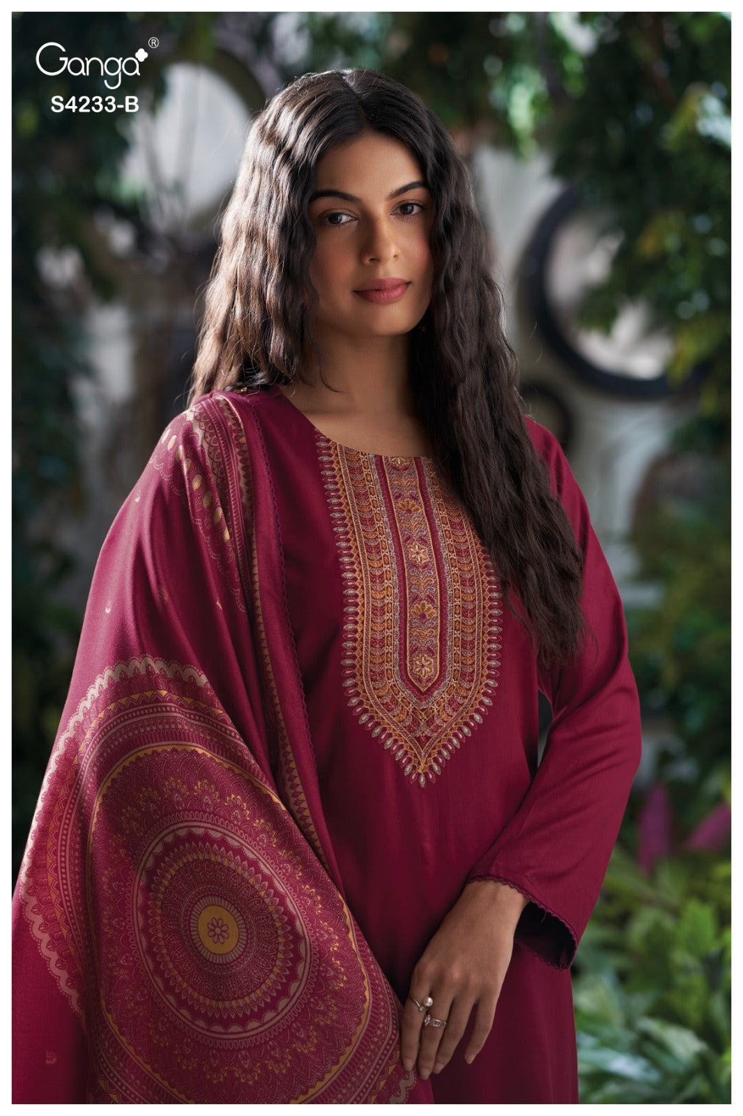 Vinishka 4233 Ganga Pashmina Suits Wholesaler Ahmedabad