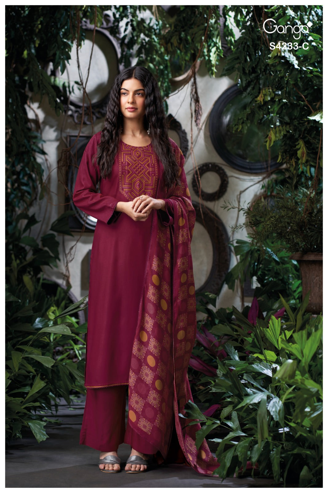 Vinishka 4233 Ganga Pashmina Suits Wholesaler Ahmedabad