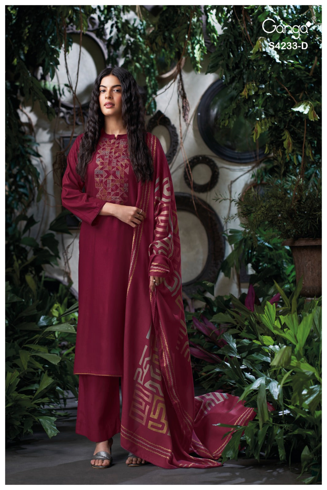 Vinishka 4233 Ganga Pashmina Suits Wholesaler Ahmedabad