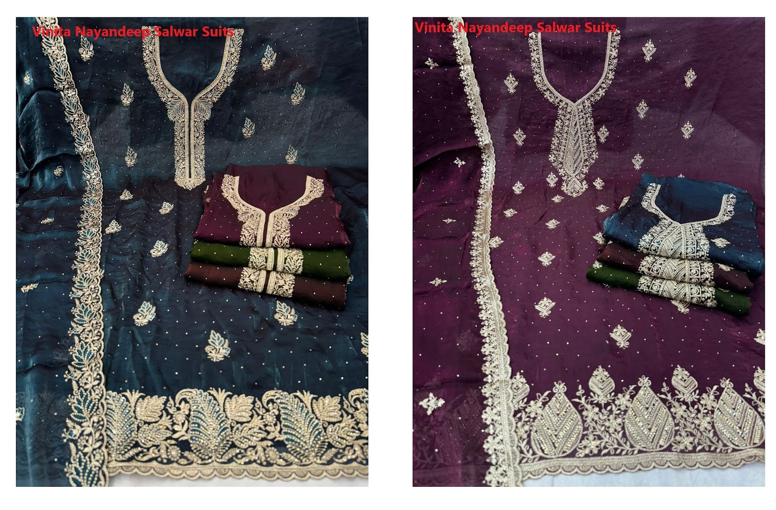 Vinita Nayandeep Satin Salwar Suits Exporter Gujarat
