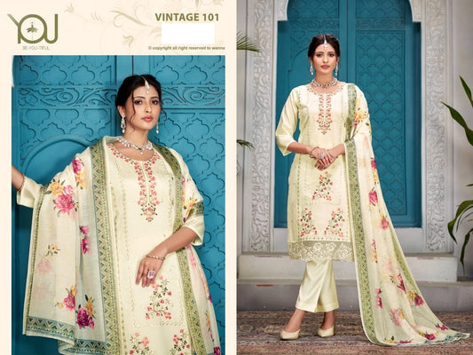 Vintage 101 You Roman Silk Pakistani Readymade Suits Manufacturer