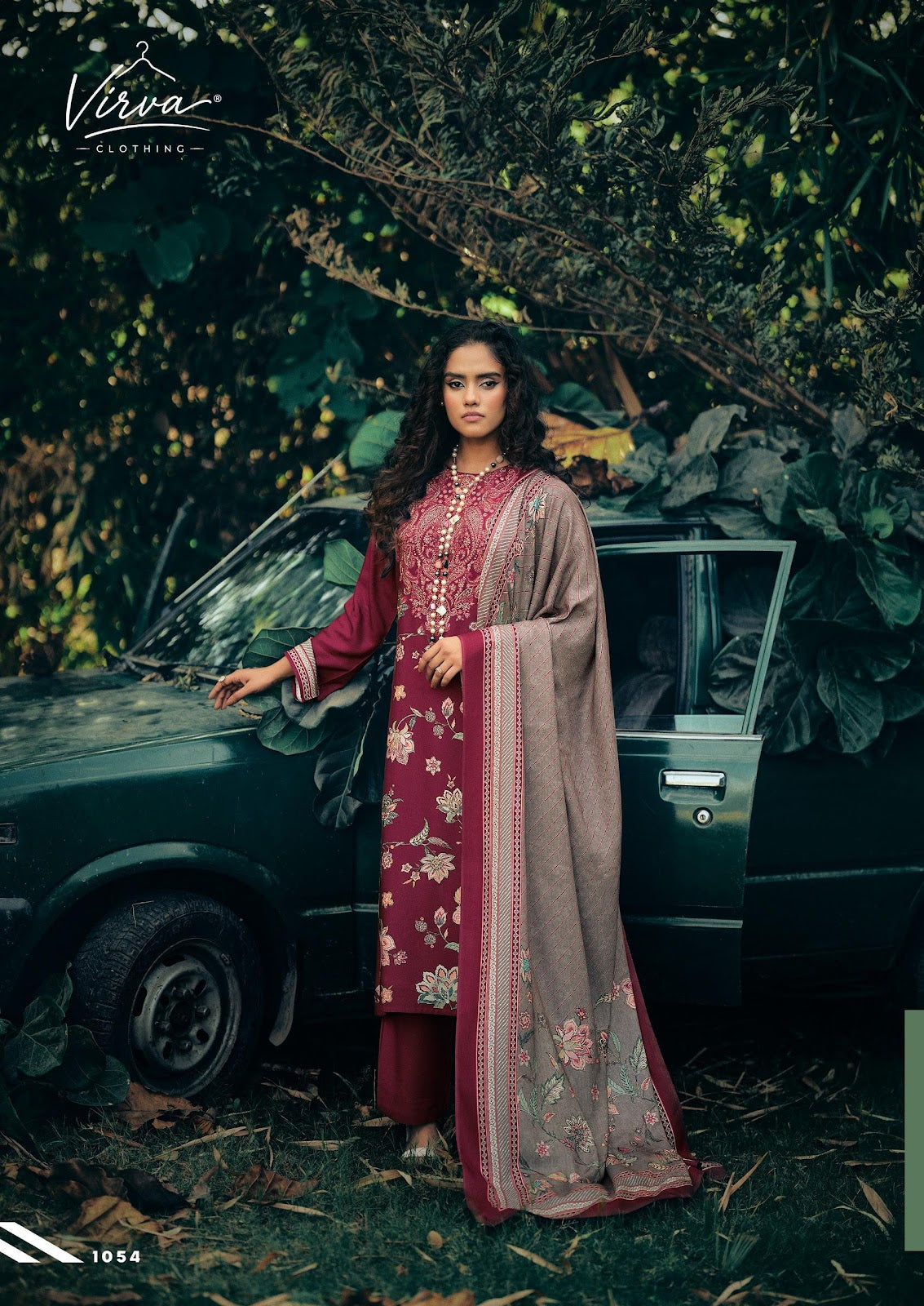 Vintage Vouge Virva Viscose Pashmina Suits Supplier