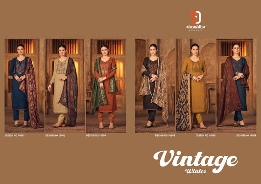 Vintage Winter 2024 Shraddha Designer Pashmina Suits Exporter India