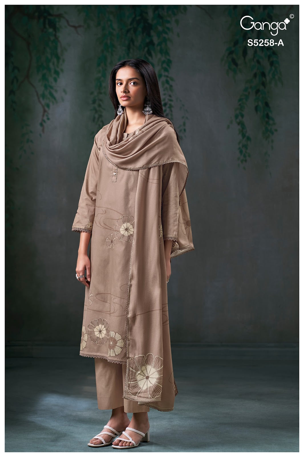 Vioka S5258 Ganga Corduroy Pant Style Suits Manufacturer India