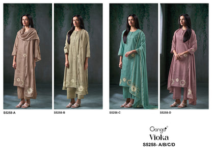 Vioka S5258 Ganga Corduroy Pant Style Suits Manufacturer India