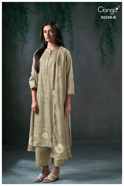 Vioka S5258 Ganga Corduroy Pant Style Suits Manufacturer India