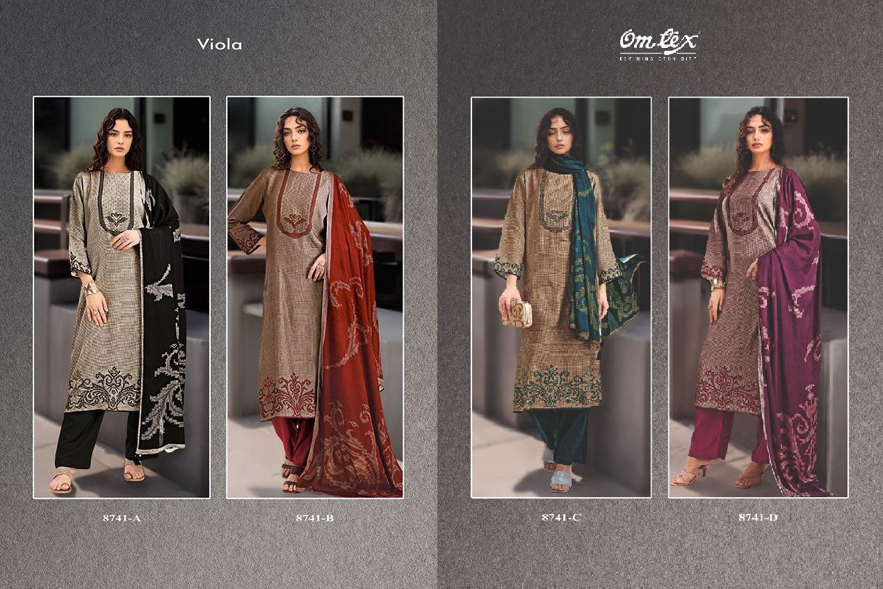 Viola Omtex Pashmina Suits Exporter Gujarat